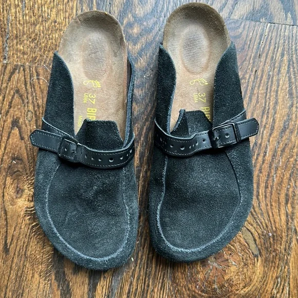 靴 BIRKENSTOCK Boston 37 Birkenstock Boston BS Narrow Suede Clog, 37, Green - Walmart.com